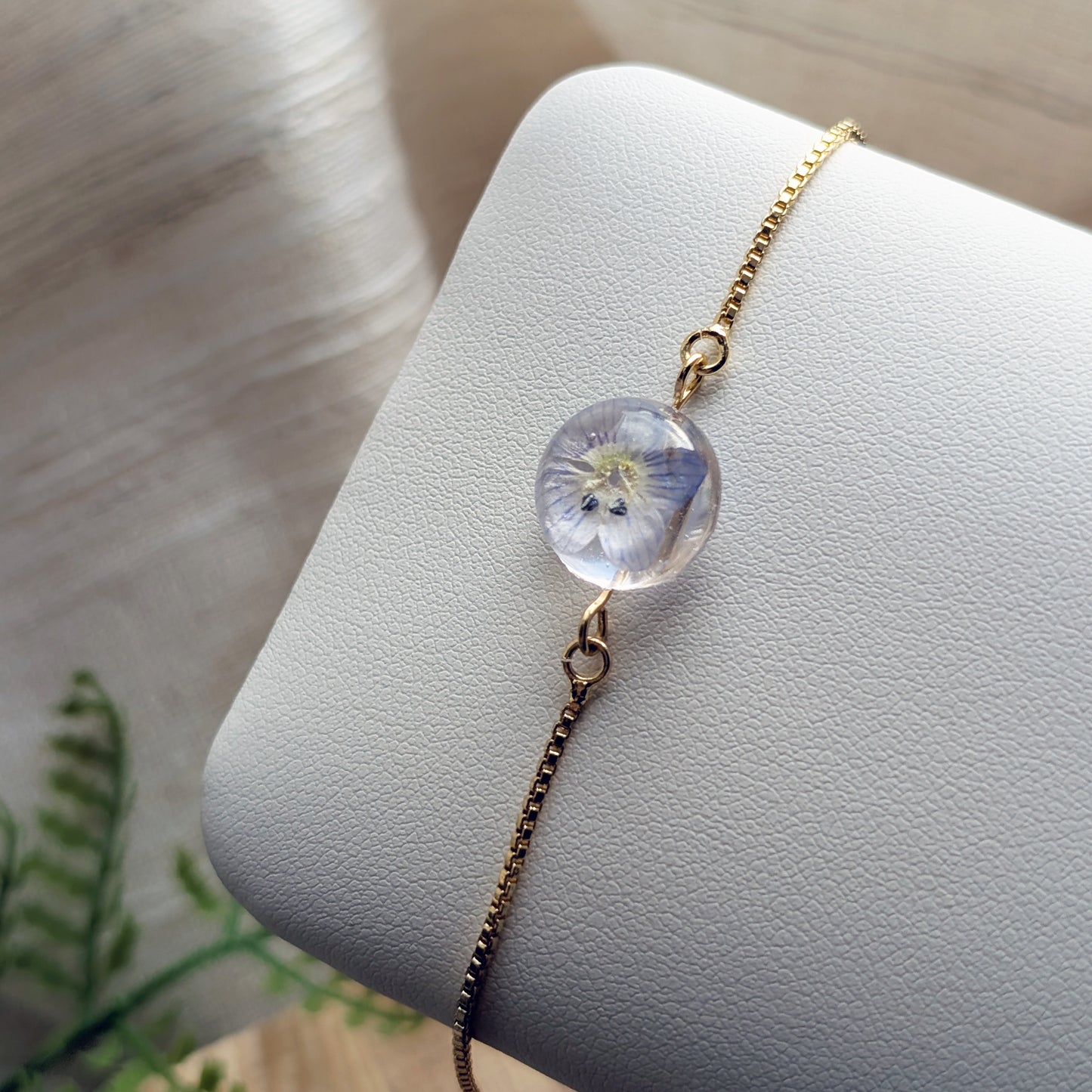 Energy | Gold Plated Birdeye Speedwell Dome Bracelet