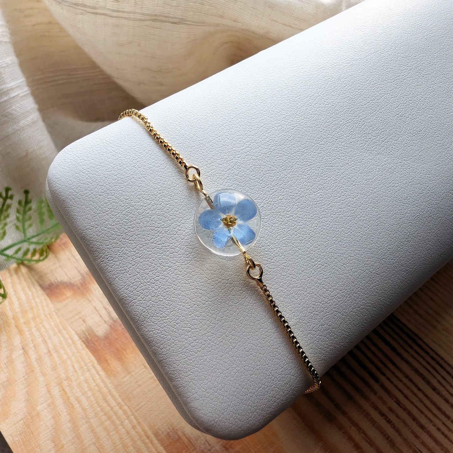 Love & Faith | Gold Plated Bright Forget Me Not Bracelet
