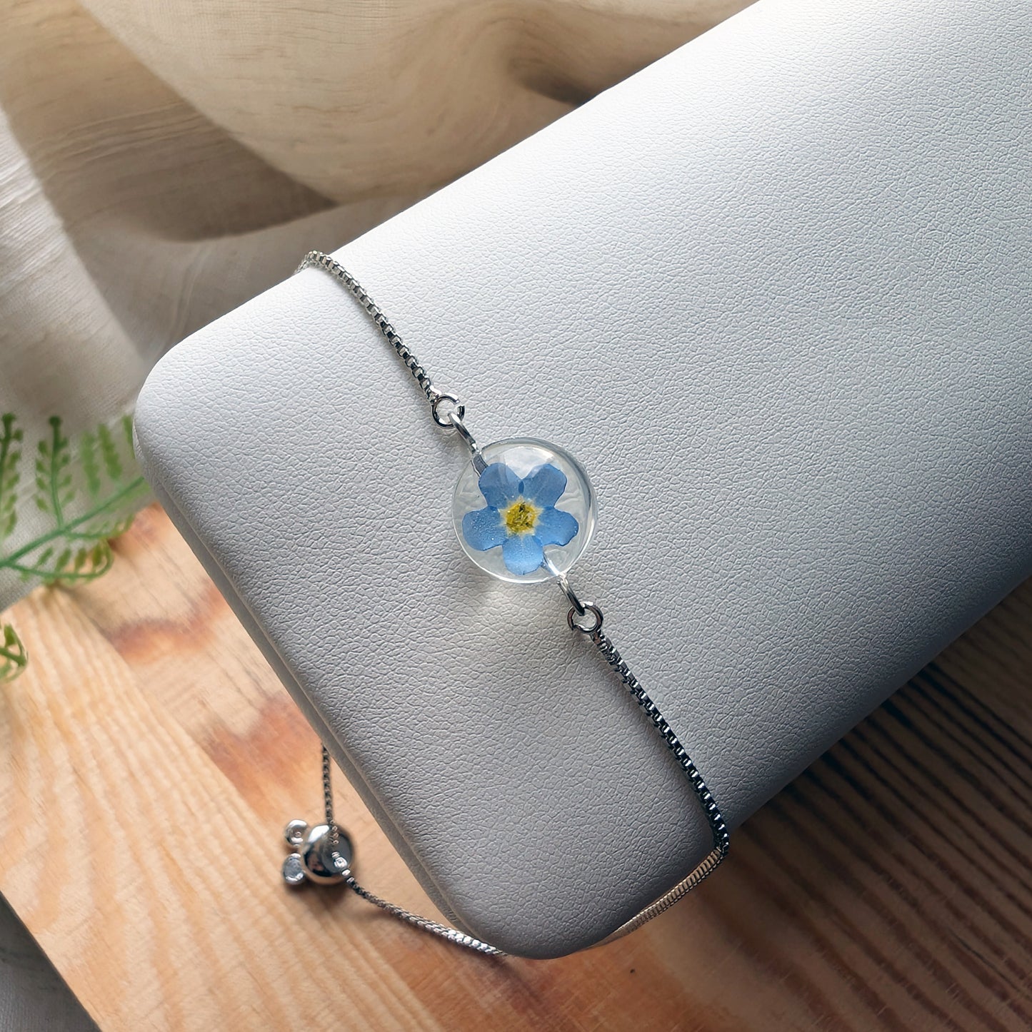 Bright Forget Me Not Platinum Plated Bracelet | Love & Faith