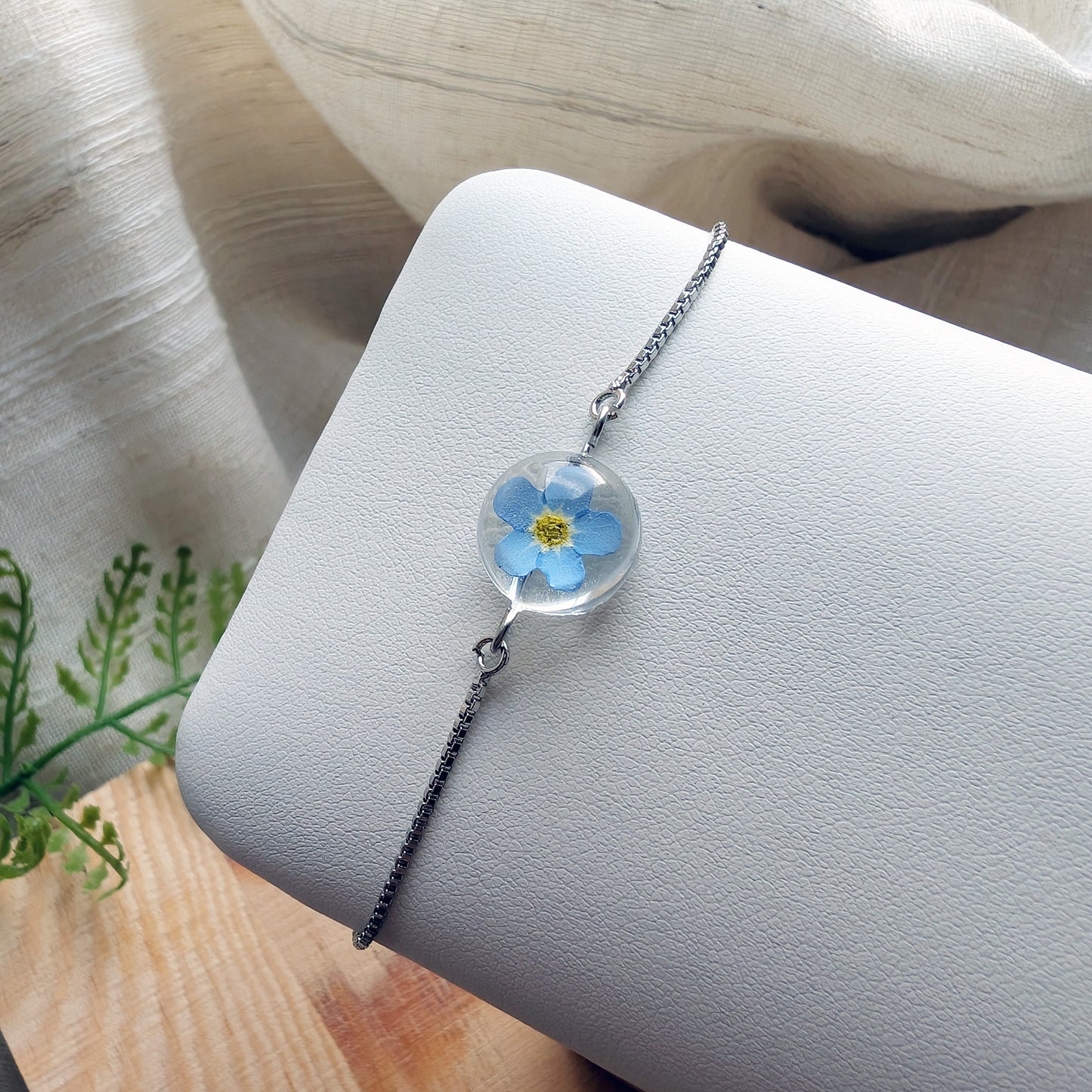 Bright Forget Me Not Platinum Plated Bracelet | Love & Faith