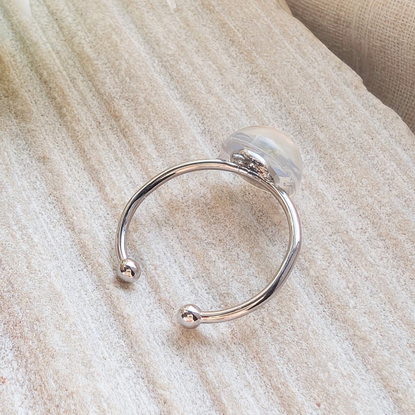 Platinum Plated Light Forget Me Not Ring – Love & Faith | Work by Nature