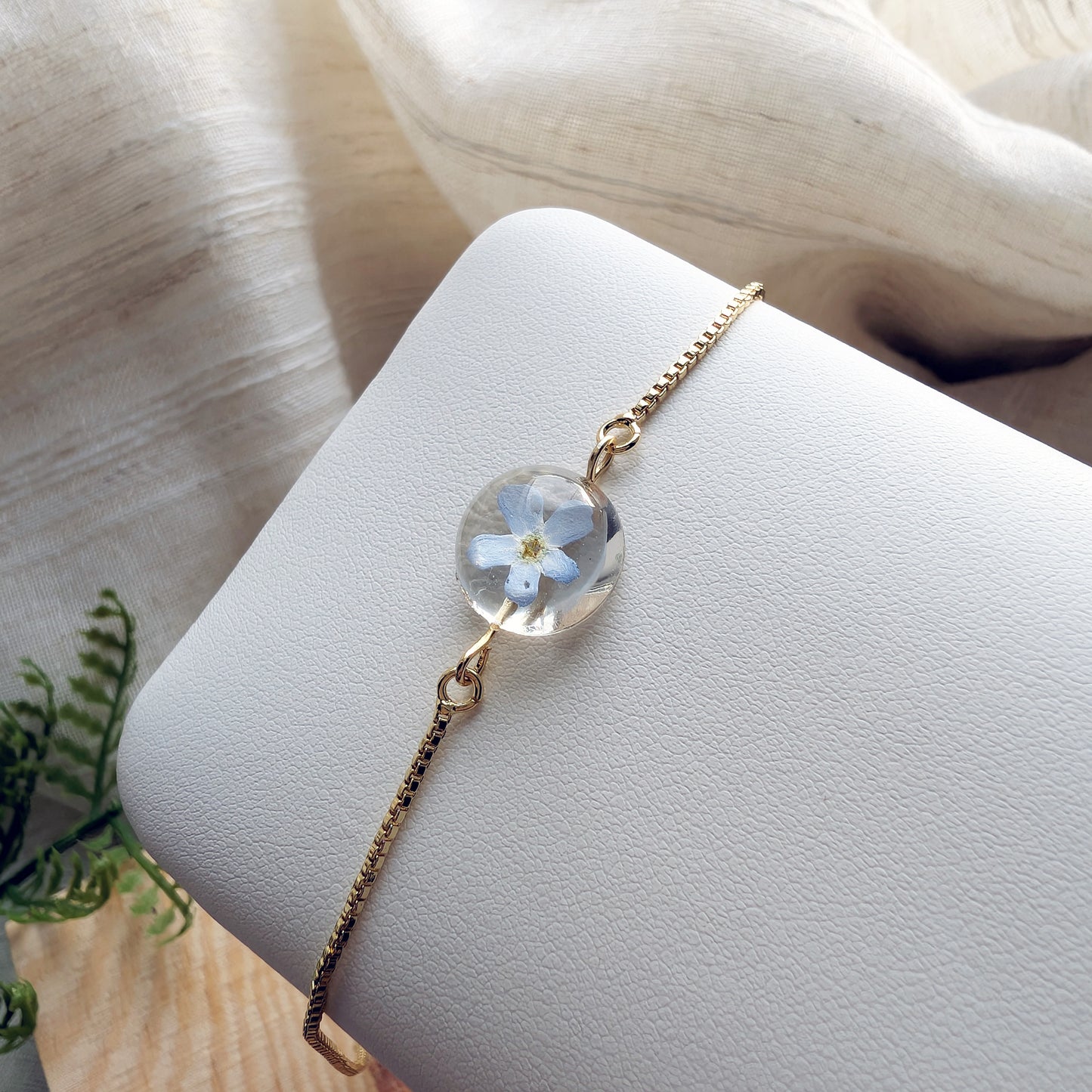 Gold Plated Bright Forget Me Not Bracelet | Love & Faith Collection