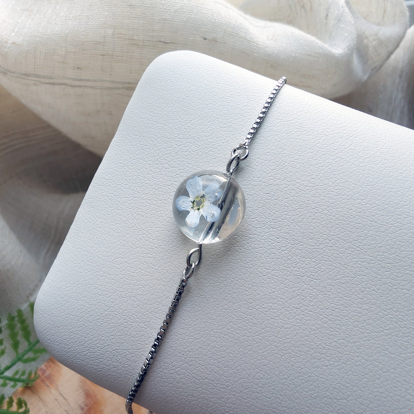 Platinum Plated Light Forget Me Not Bracelet | Love & Faith Collection