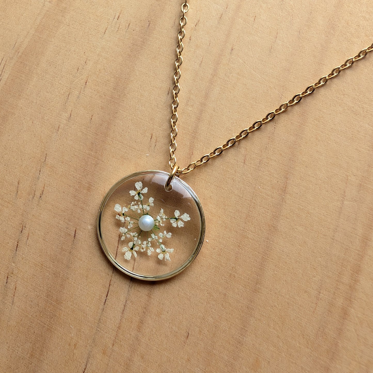 Protection | Queen Anne's Lace Necklace | Gold Plated