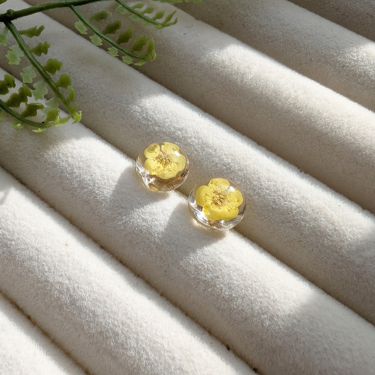 Purity | Yellow Spiraea Stud Earrings | Gold Plated Sterling Silver