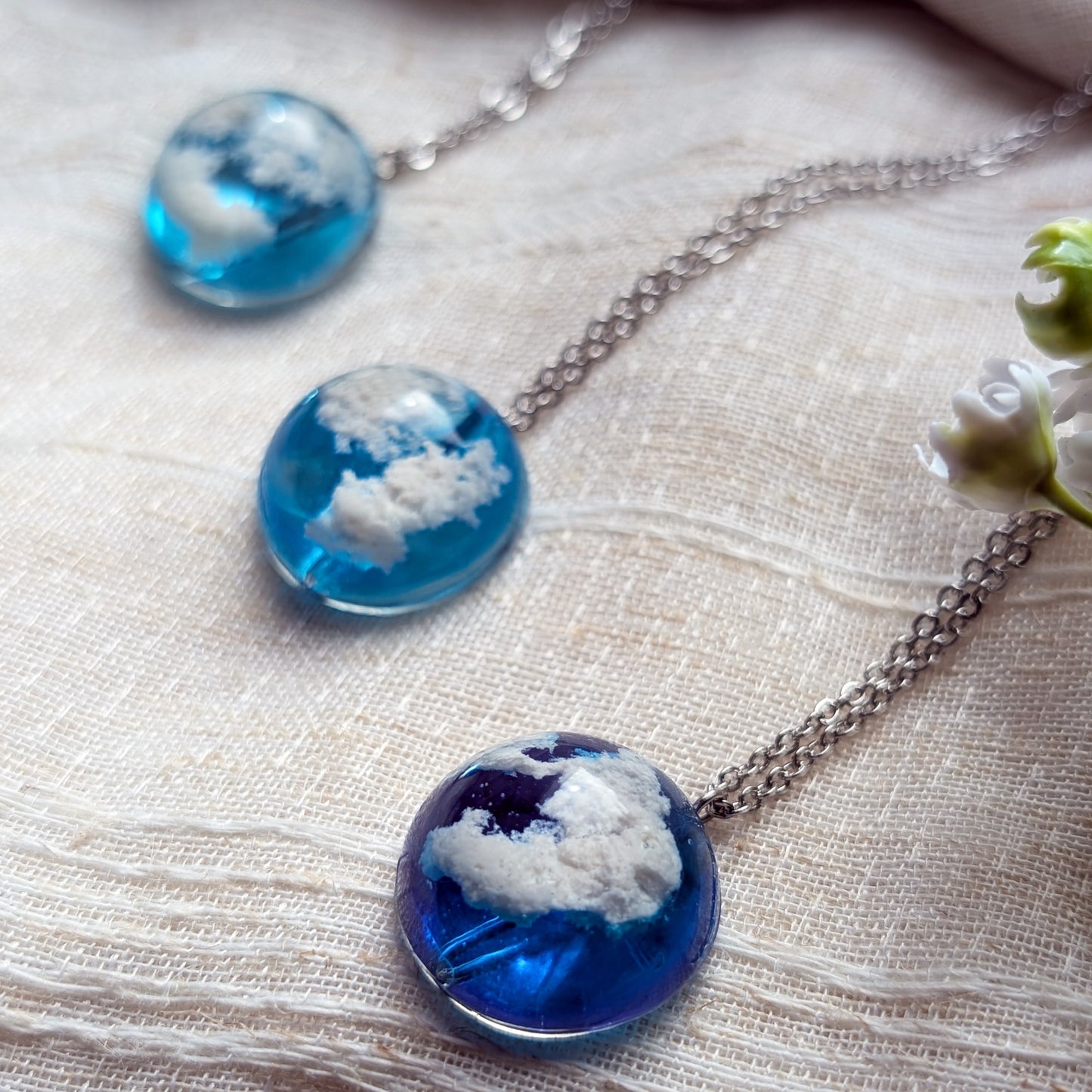 Twilight - Blue & Purple Sky Dome Necklace | Stainless Steel Necklace