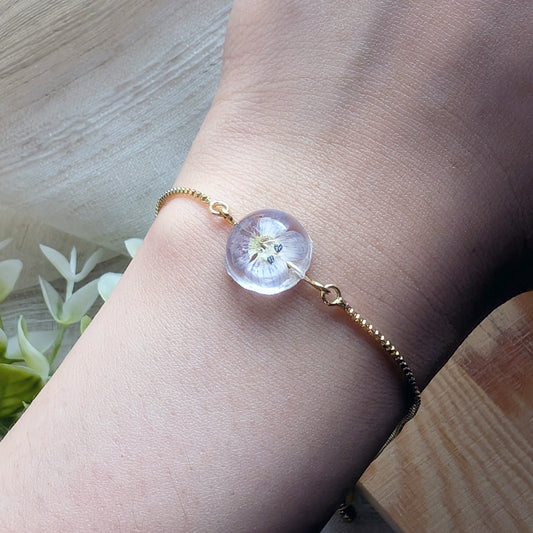 Energy | Gold Plated Birdeye Speedwell Dome Bracelet