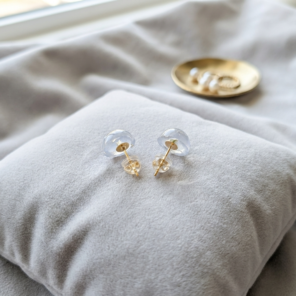 Light Forget Me Not Gold Plated Sterling Silver Stud Earrings | Love & Faith