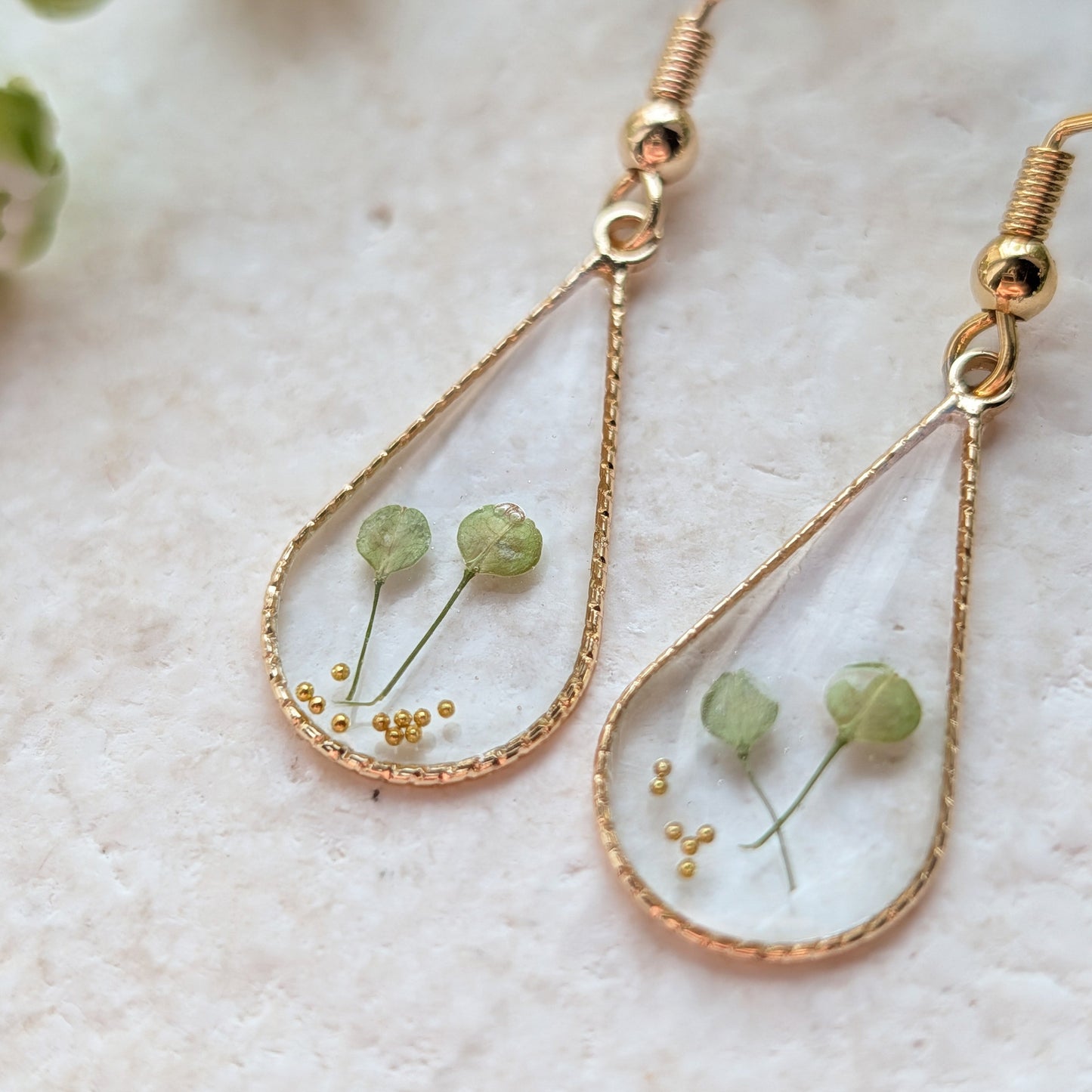 Pepperweed Waterdrop Gold Plated Earrings | Resilience