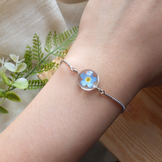 Bright Forget Me Not Platinum Plated Bracelet | Love & Faith