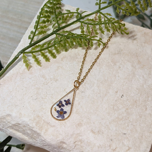 18K Gold Plated Teardrop Butterfly Bush Necklace – A Delicate Symbol of Rebirth & New Beginnings