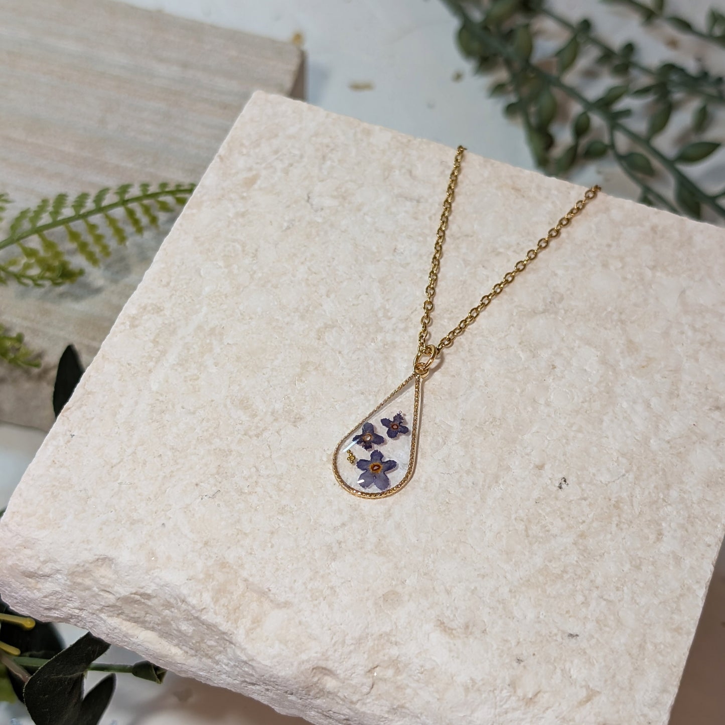 18K Gold Plated Teardrop Butterfly Bush Necklace – A Delicate Symbol of Rebirth & New Beginnings