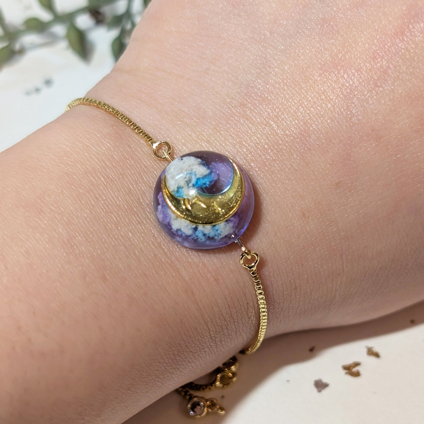 18K Gold Plated Moon & Sky Bracelet – A Unique Nature-Inspired Design