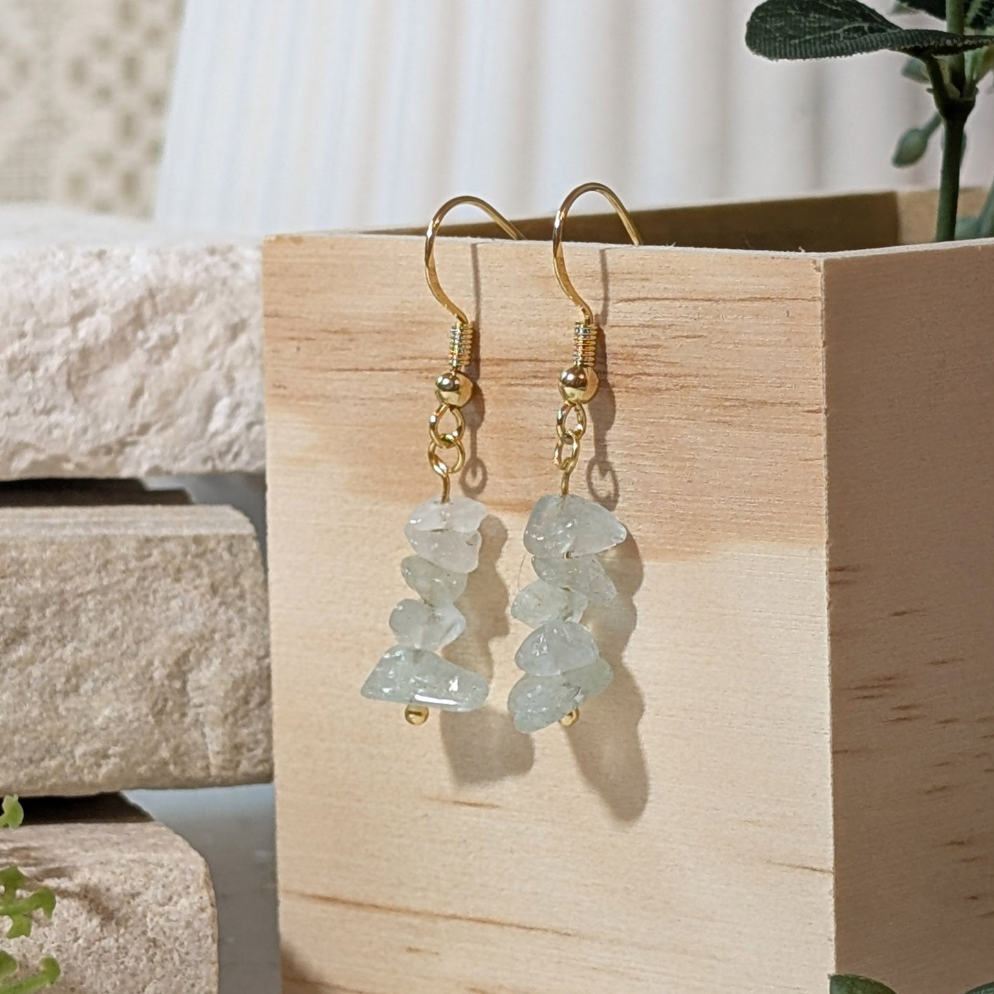 Irregular Jade Stacked Earrings | Handmade Gemstone Earrings for Harmony & Balance