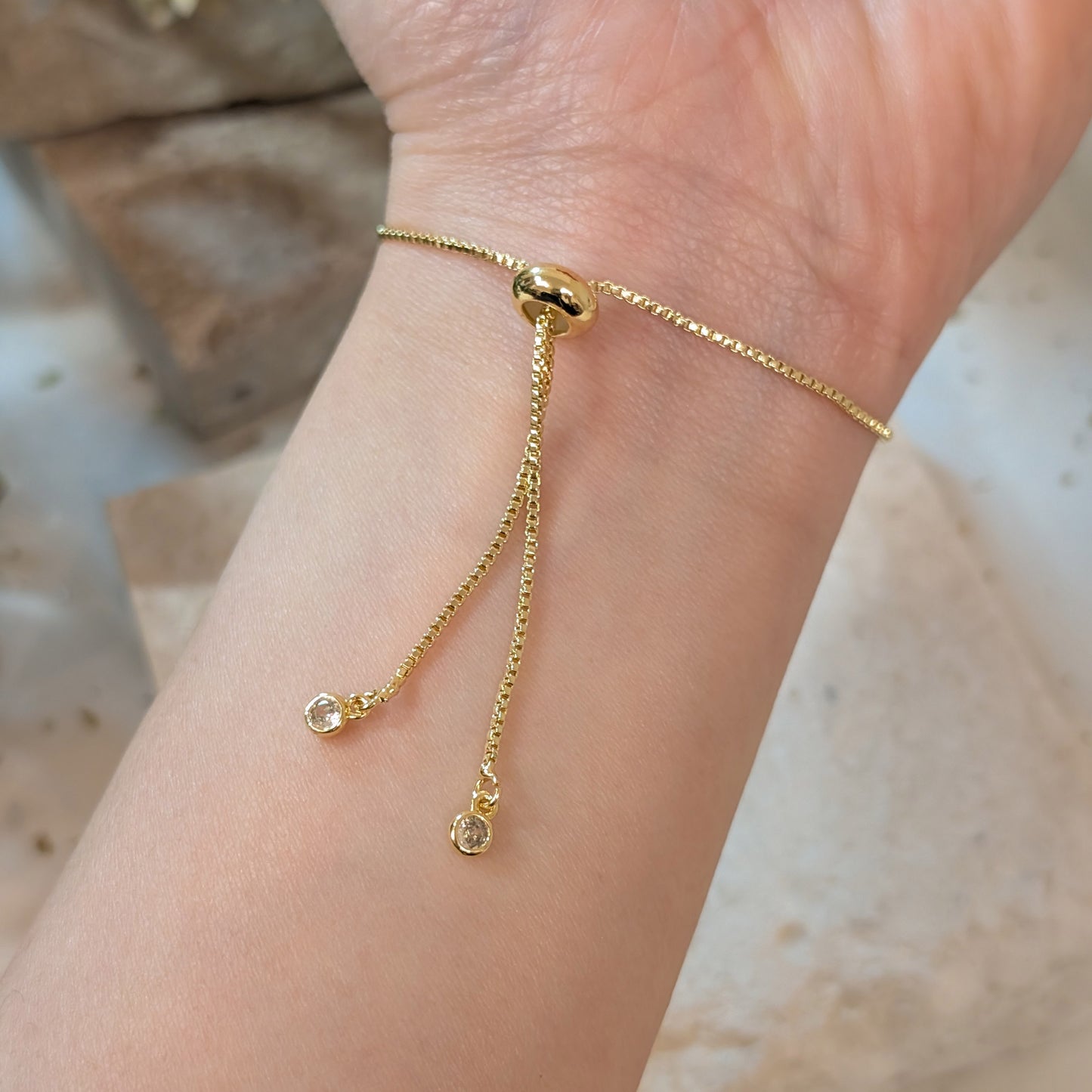 Healing Verbena Pearl Half Sphere Bracelet | 18K Gold Plated Nature Jewellery