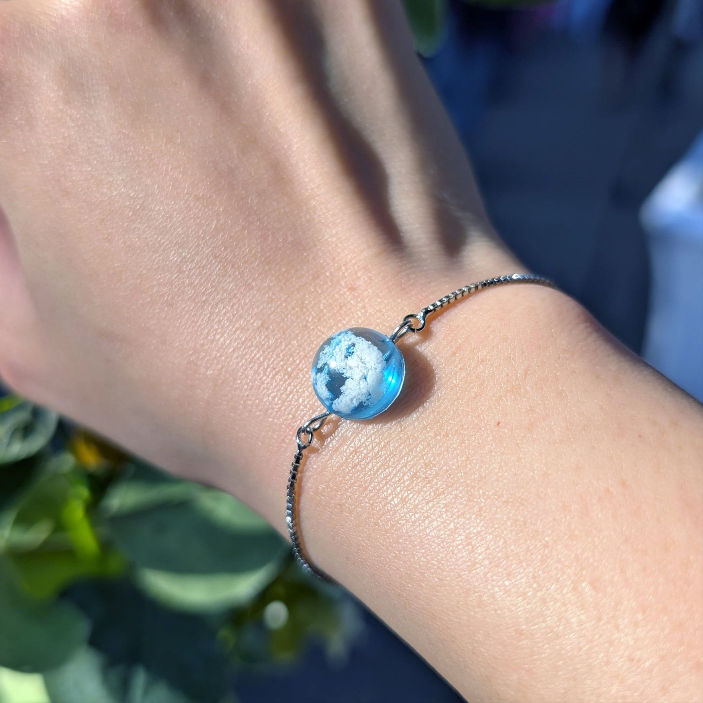 Everyday Blue Sky Bracelet | Platinum-Plated Cloud Bracelet for Everyday Elegance