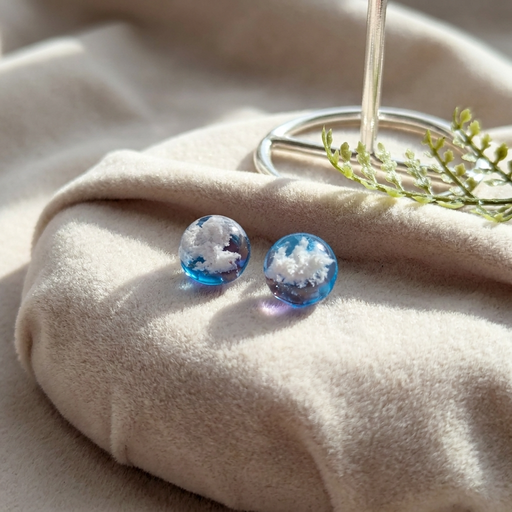 Twilight Sky Gold Plated Sterling Silver Stud Earrings | Cloud Jewellery