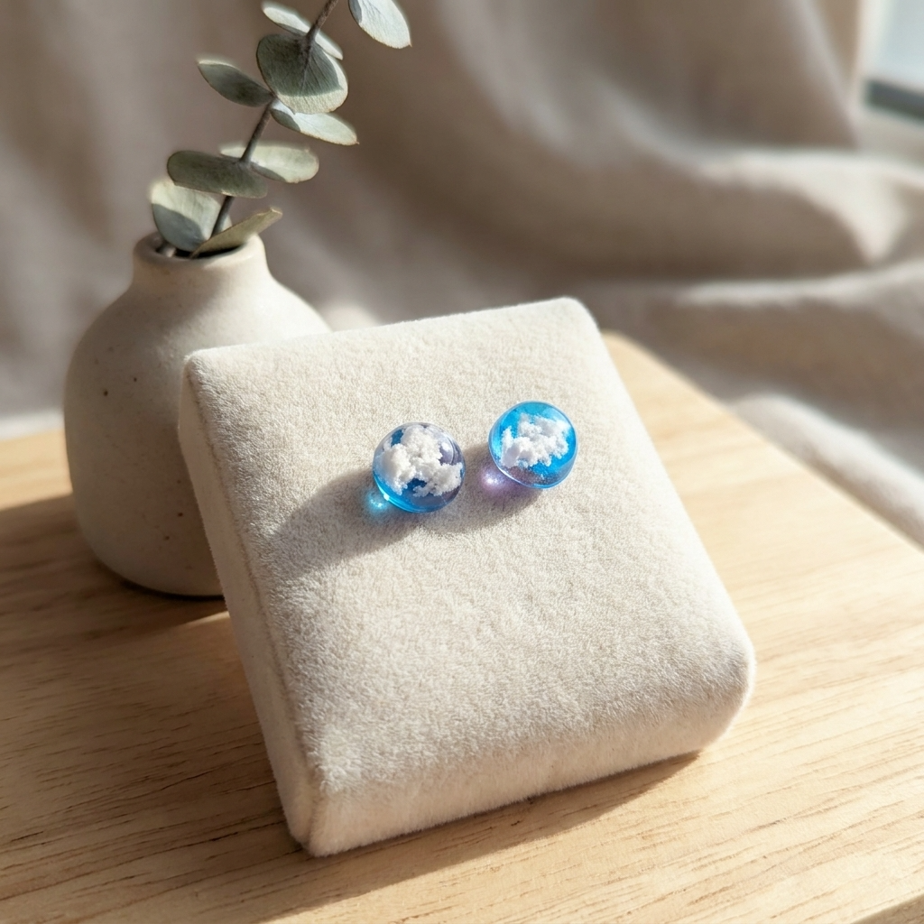 Twilight Sky Gold Plated Sterling Silver Stud Earrings | Cloud Jewellery