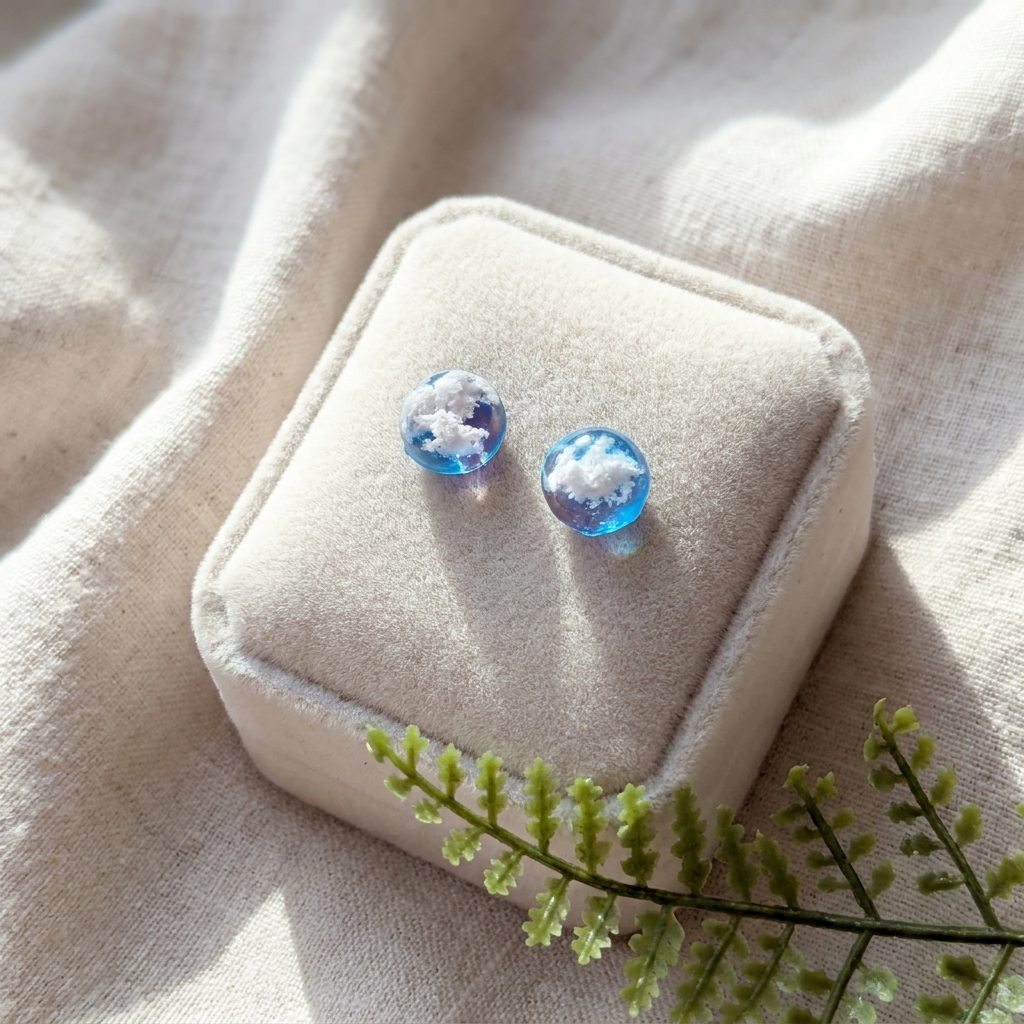 Twilight Sky Gold Plated Sterling Silver Stud Earrings | Cloud Jewellery