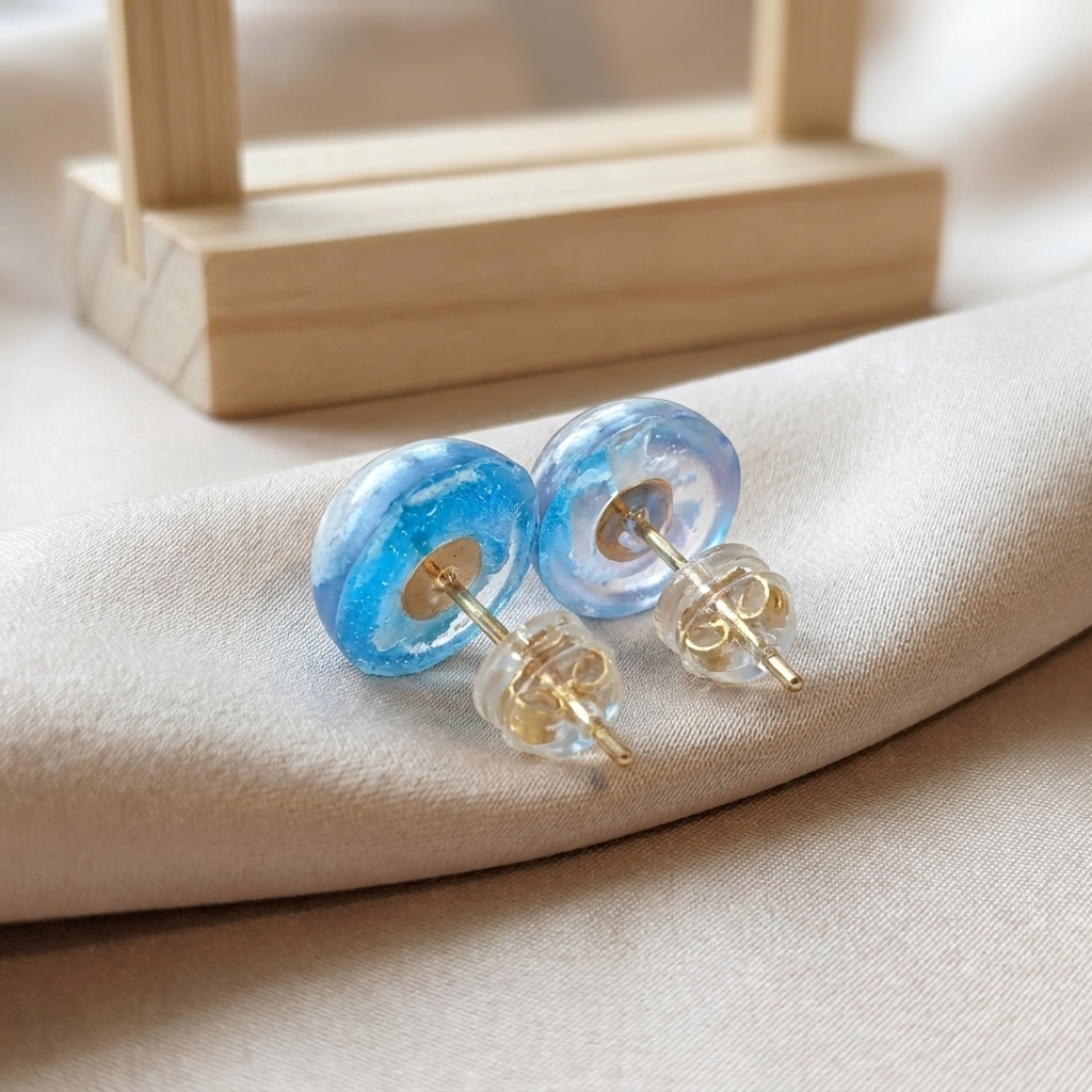 Twilight Sky Gold Plated Sterling Silver Stud Earrings | Cloud Jewellery