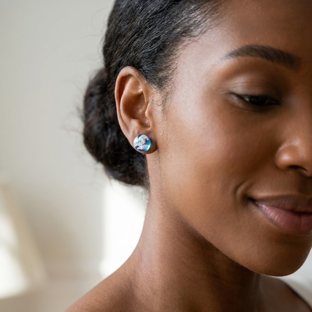 Twilight Sky Gold Plated Sterling Silver Stud Earrings | Cloud Jewellery