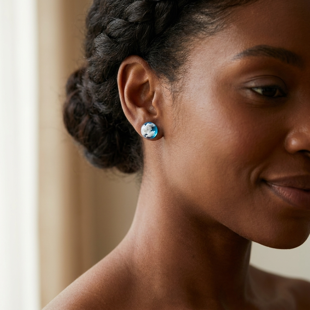 Twilight Sky Gold Plated Sterling Silver Stud Earrings | Cloud Jewellery