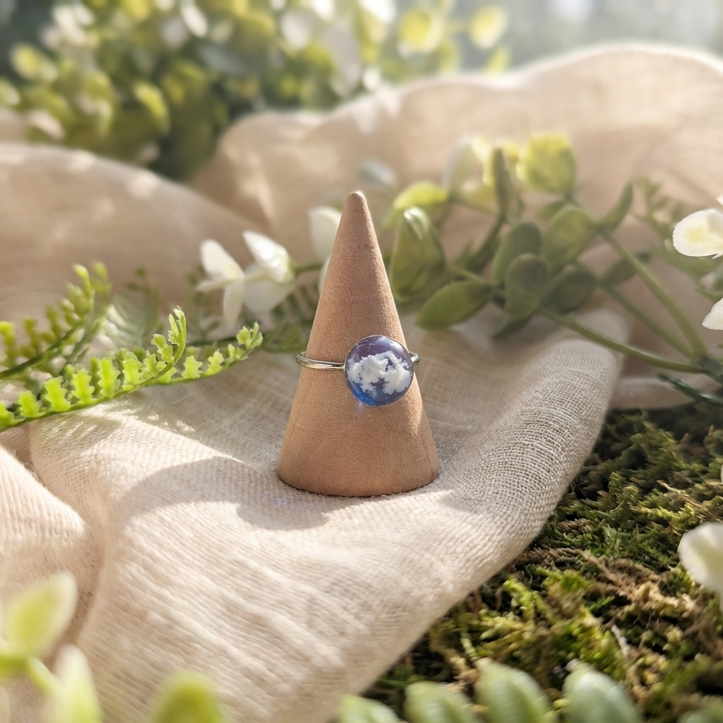 Twilight Sky Platinum Plated Adjustable Ring | Cloud Jewellery
