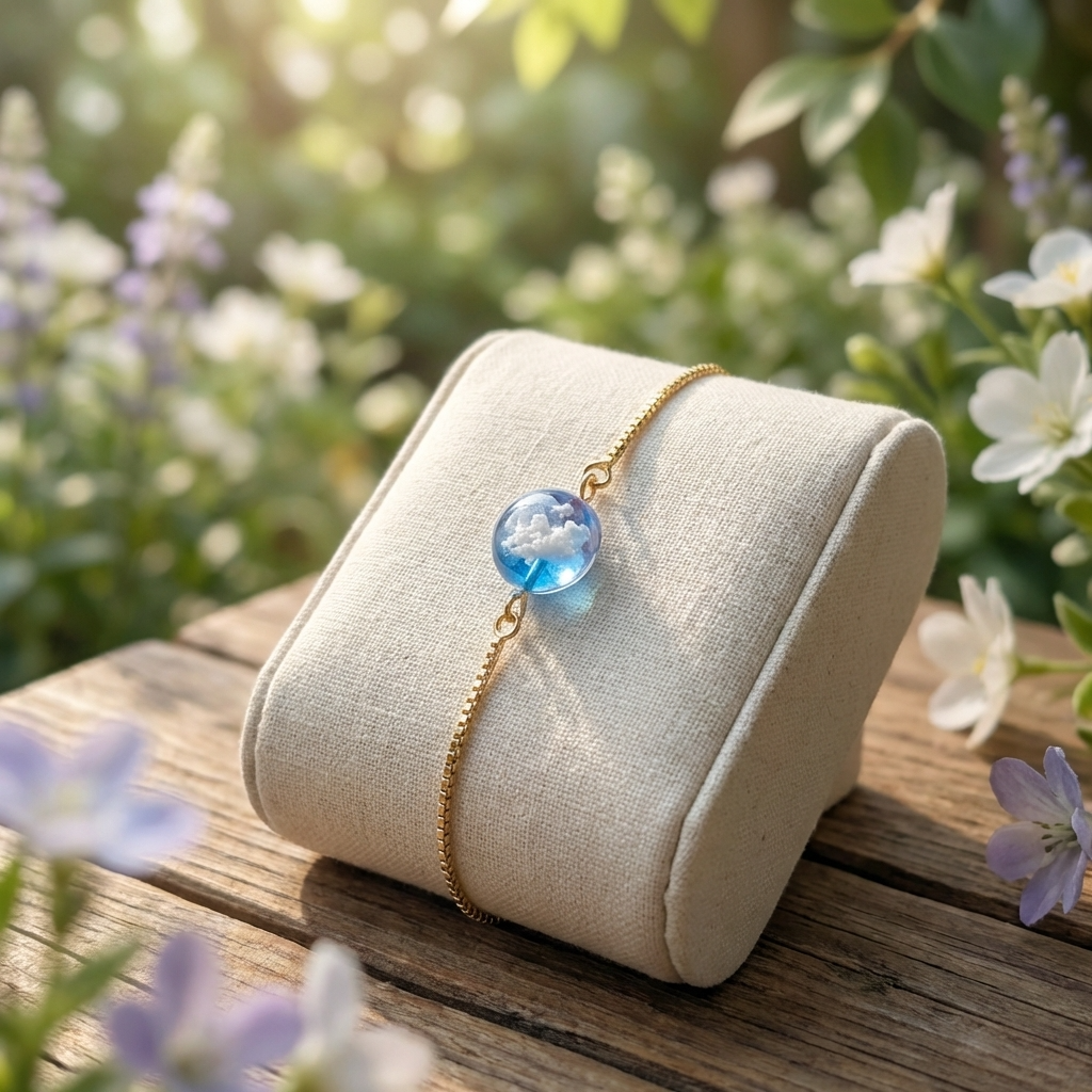 Twilight Sky Gold Plated Adjustable Bracelet | Cloud Jewellery