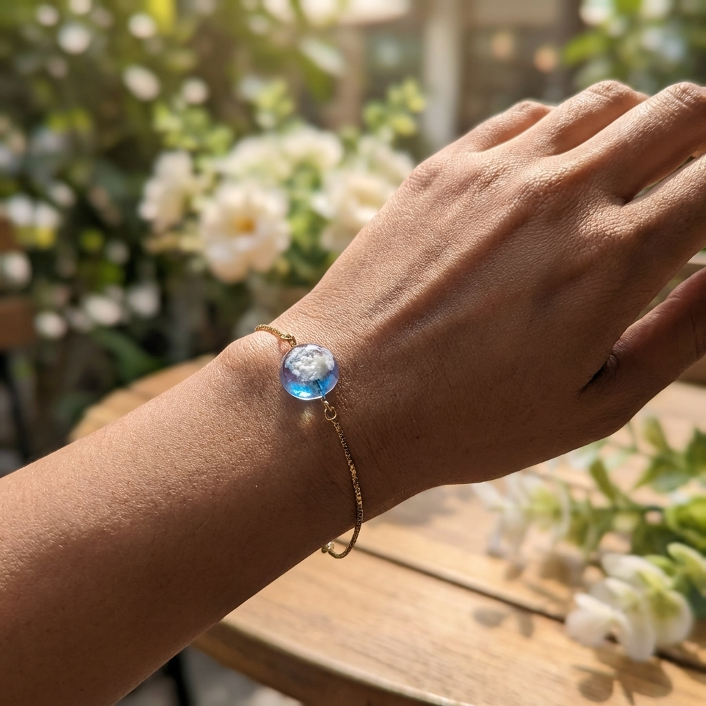 Twilight Sky Gold Plated Adjustable Bracelet | Cloud Jewellery