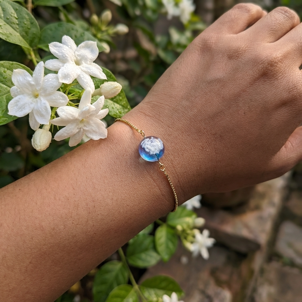 Twilight Sky Gold Plated Adjustable Bracelet | Cloud Jewellery