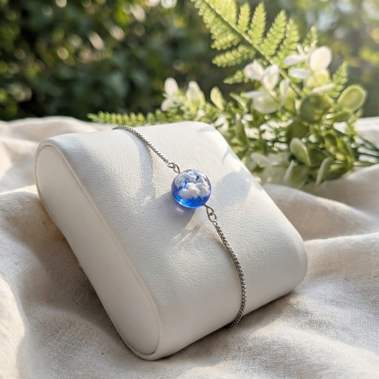 Twilight Sky Platinum Plated Adjustable Bracelet | Cloud Jewellery