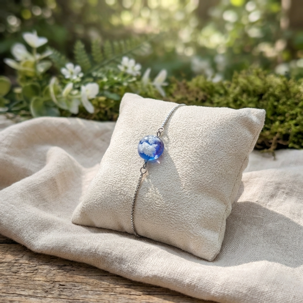Twilight Sky Platinum Plated Adjustable Bracelet | Cloud Jewellery