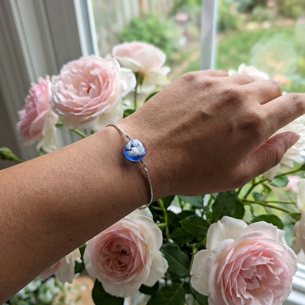 Twilight Sky Platinum Plated Adjustable Bracelet | Cloud Jewellery