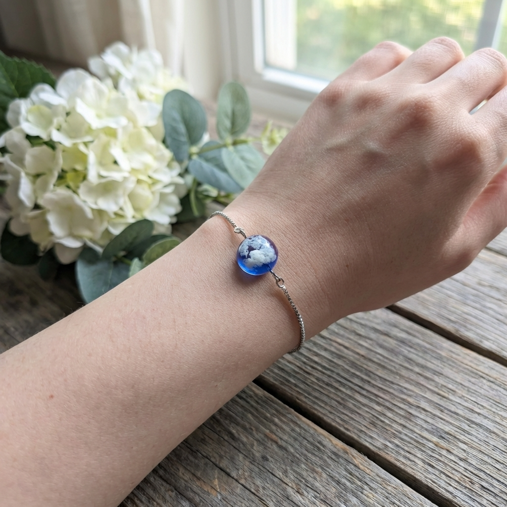 Twilight Sky Platinum Plated Adjustable Bracelet | Cloud Jewellery