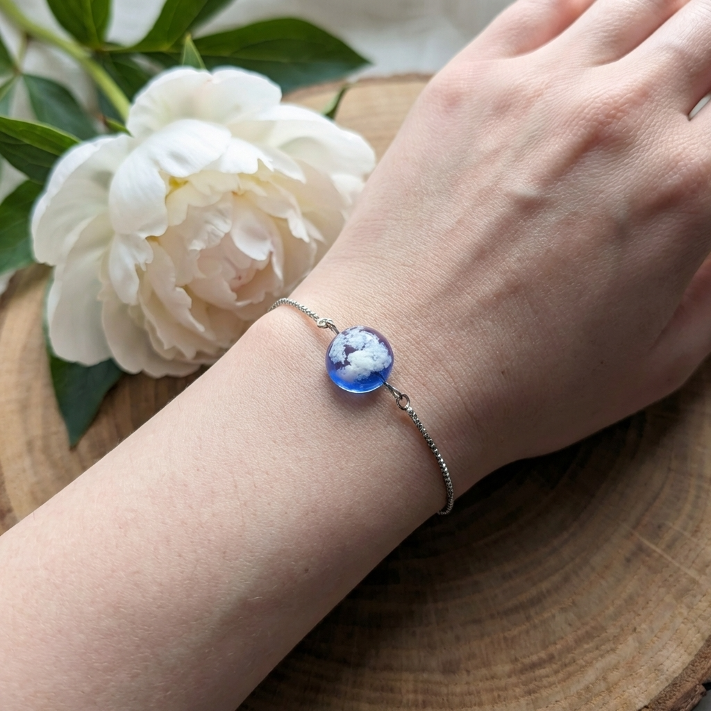 Twilight Sky Platinum Plated Adjustable Bracelet | Cloud Jewellery