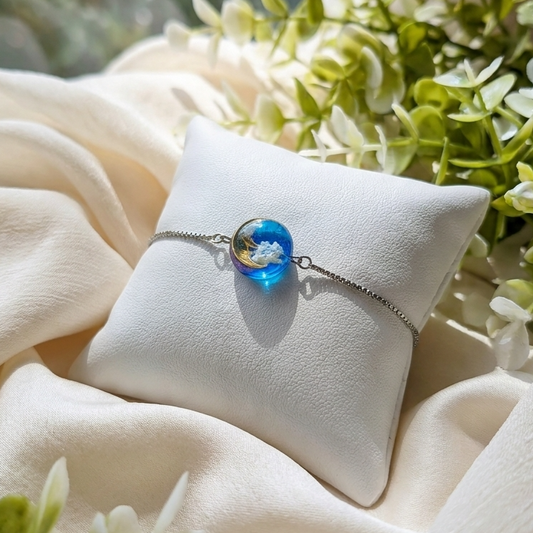 Moon & Twilight Sky Platinum Plated Bracelet | Night Calm
