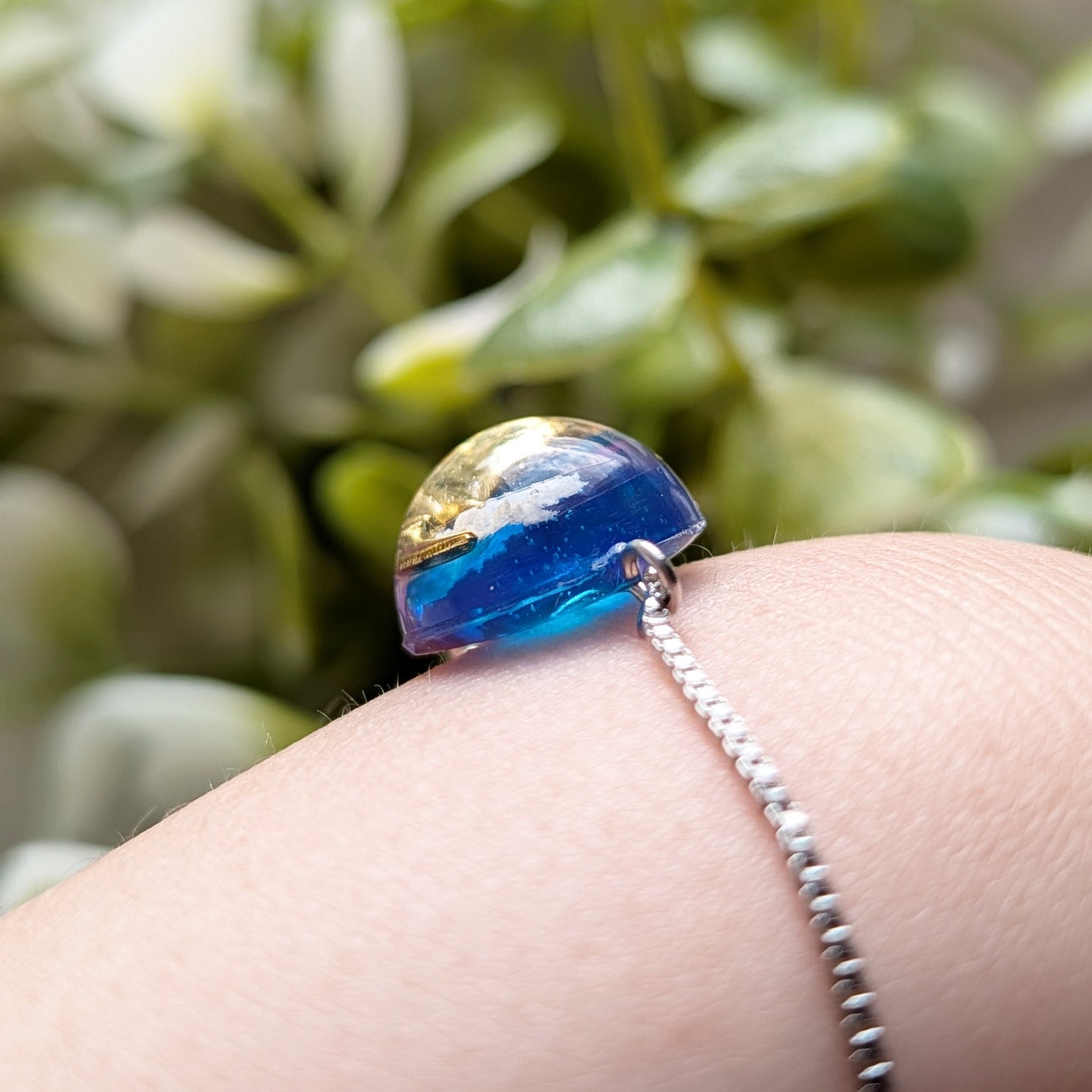 Moon & Twilight Sky Platinum Plated Bracelet | Night Calm