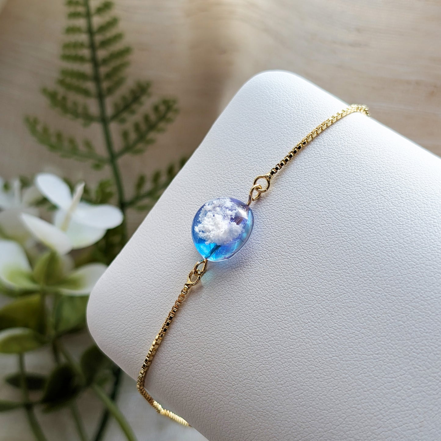 Twilight Sky 12mm Dome Bracelet | Gold Plated