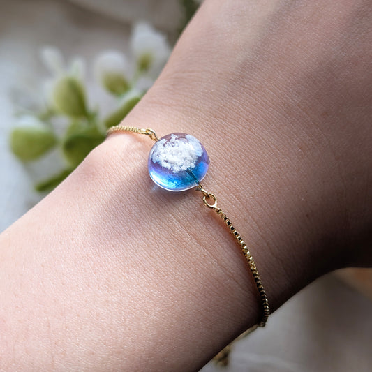 Twilight Sky 12mm Dome Bracelet | Gold Plated