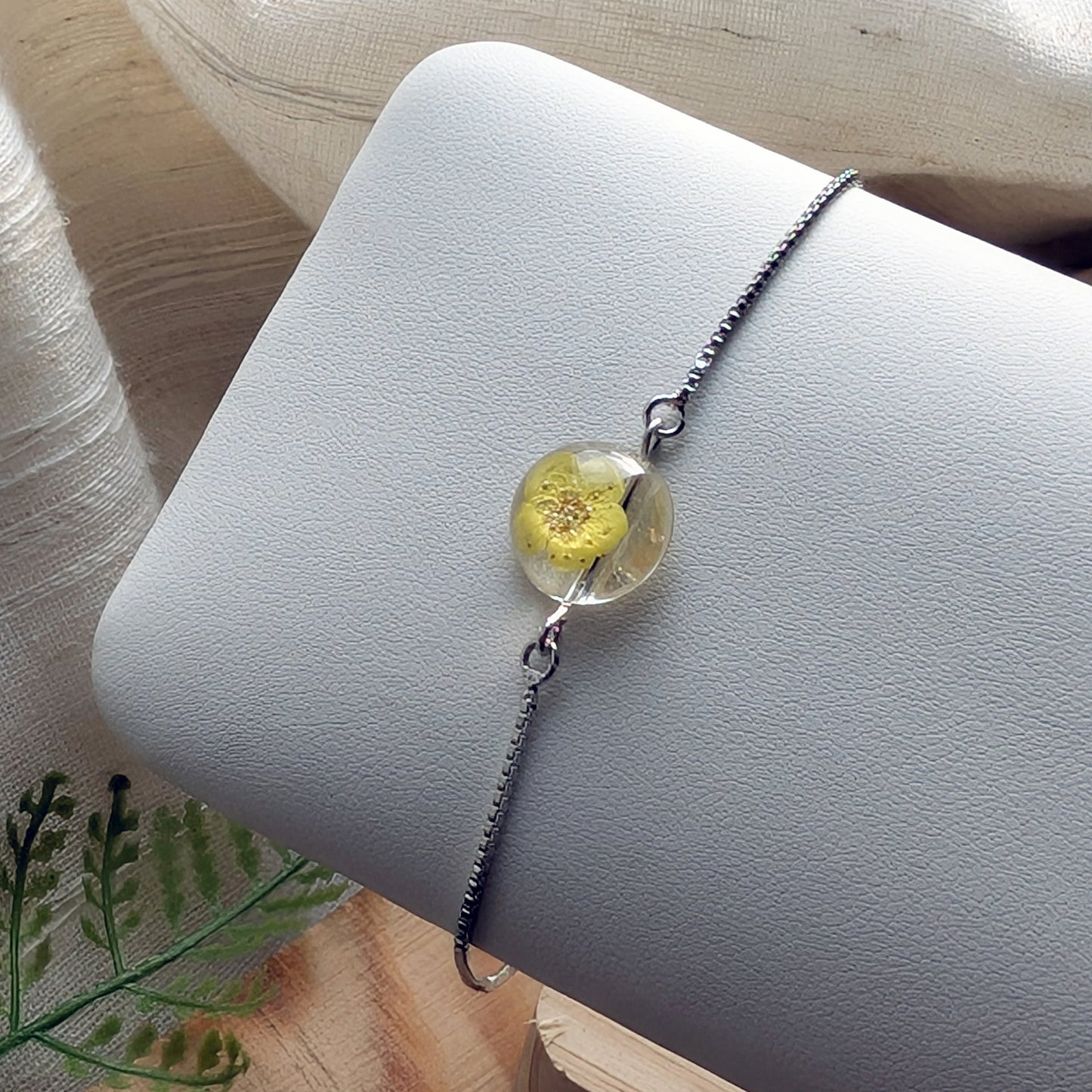 Platinum Yellow Spiraea Bracelet – Love Collection Jewellery