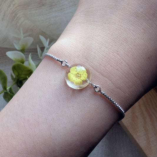 Platinum Yellow Spiraea Bracelet – Love Collection Jewellery