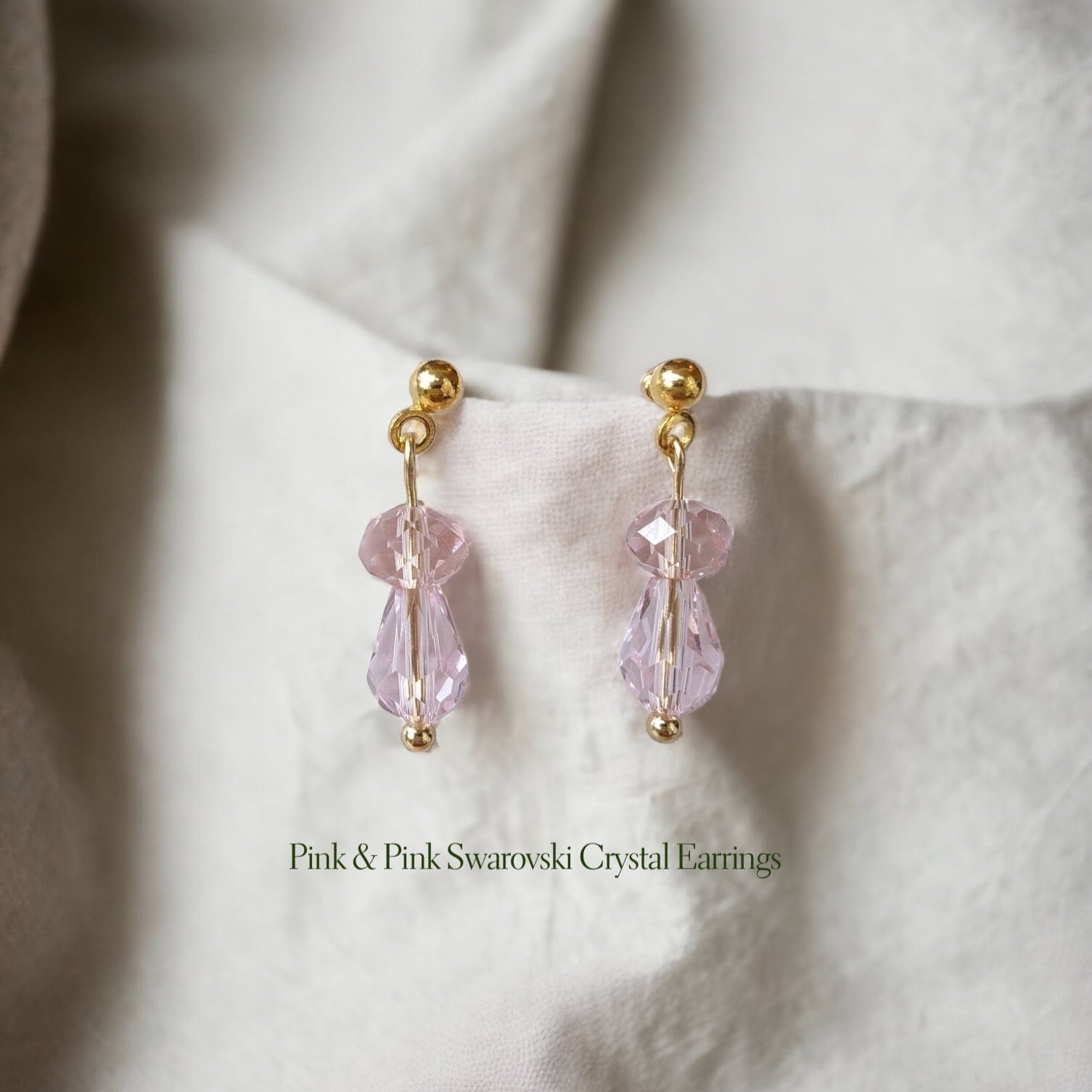 Outlets crafted earrings with sparkly crystal