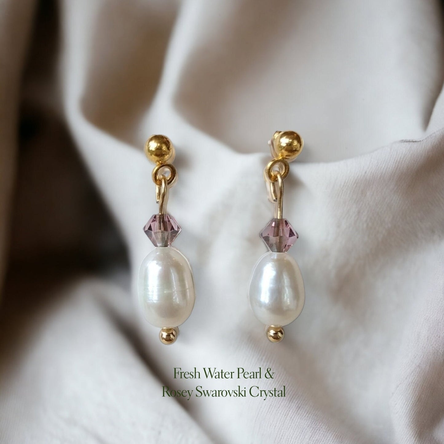 Everyday Fresh Water Pearl Elegant & Delicate Drop Earrings